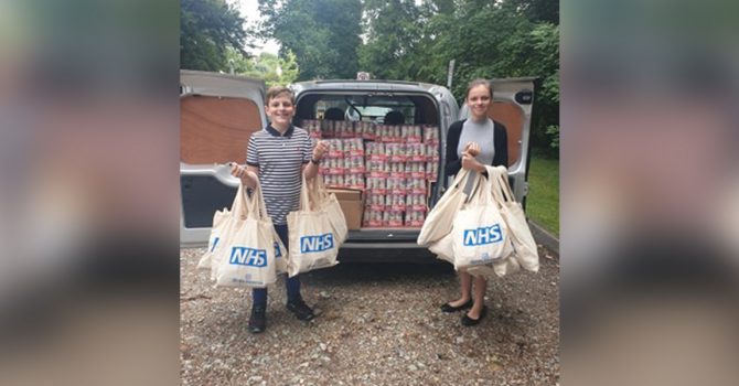 Brother and sister caring efforts for NHS staff