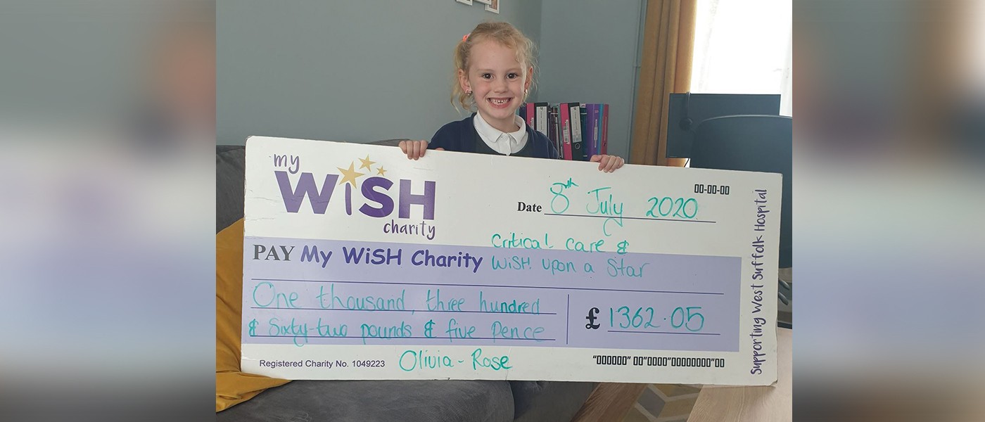 Five-year-old’s two-mile walk raises over £1,300
