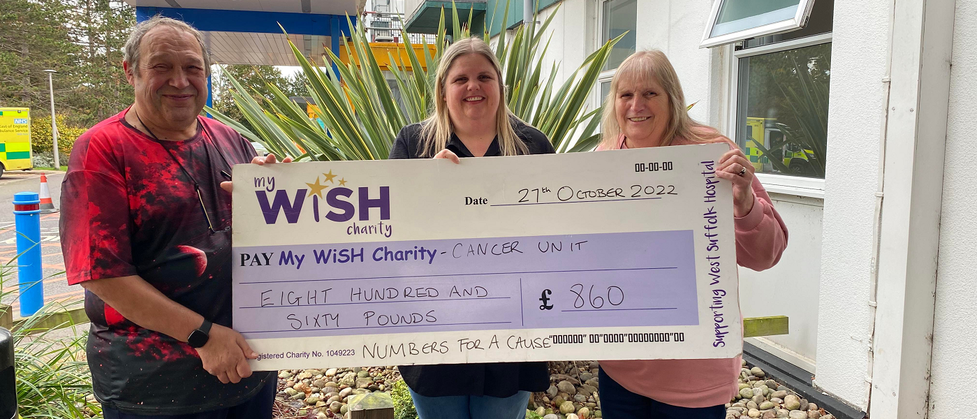£860 raised for My WiSH Charity thanks to Numbers For A Cause group