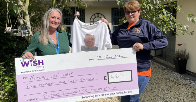 Charity football match raises money for Macmillan Unit