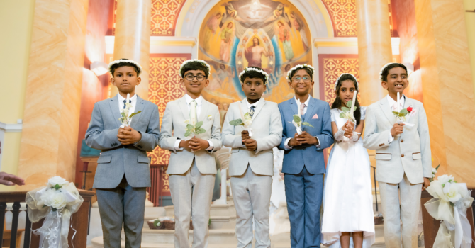 Six children take their first Holy Communion resulting in money being raised for hospital appeal