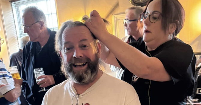 Head, beard and eyebrow shave raises over £1,300