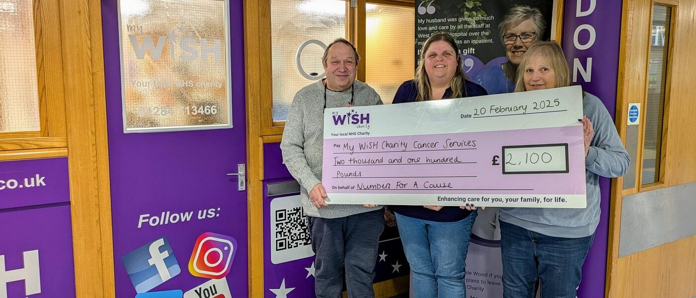 Numbers For A Cause raises £2,100 for cancer services at West Suffolk Hospital