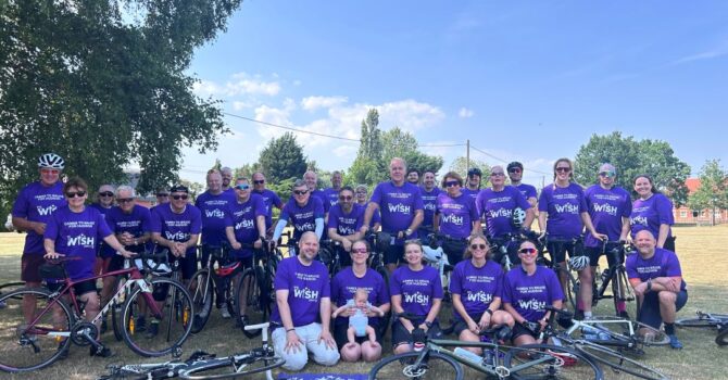 Cambridge to Bruges bike ride raises over £27,500 for My WiSH Charity